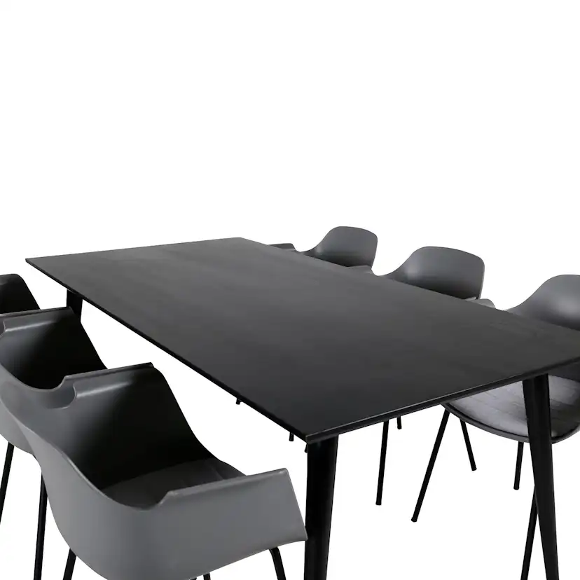Spisegruppe Venture Home Dipp med 6 Comfort Plastic Stoler