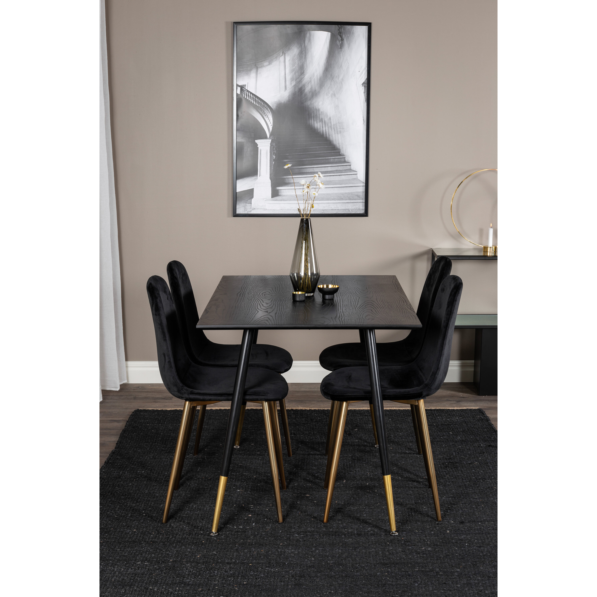 Spisegruppe Venture Home Dipp med 4 Polar Stoler