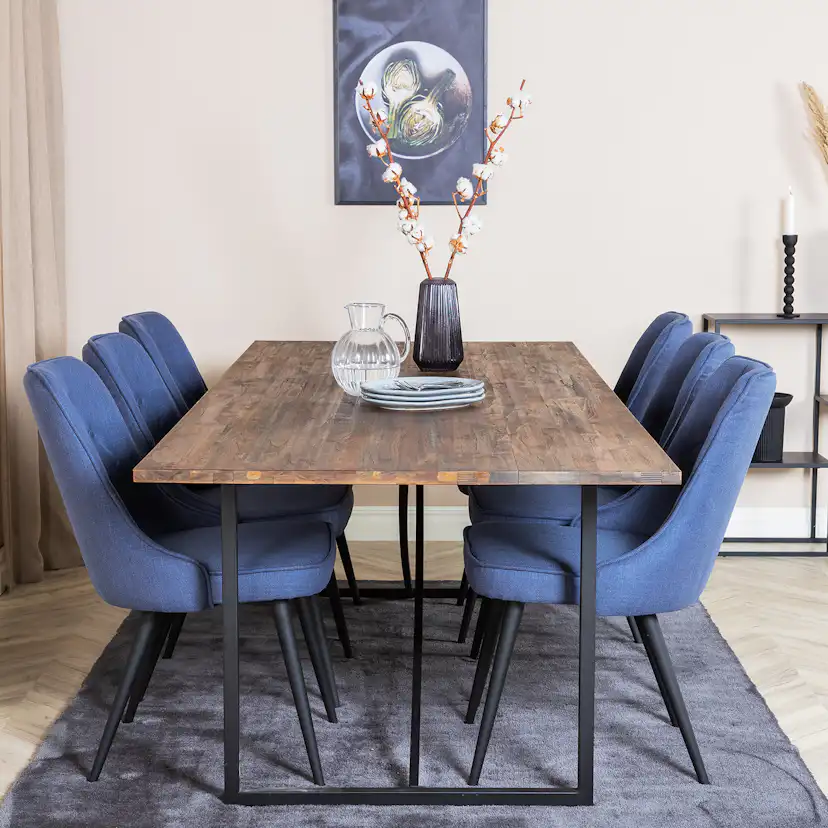 Spisegruppe Venture Home Peo med 6 Vera Stoler