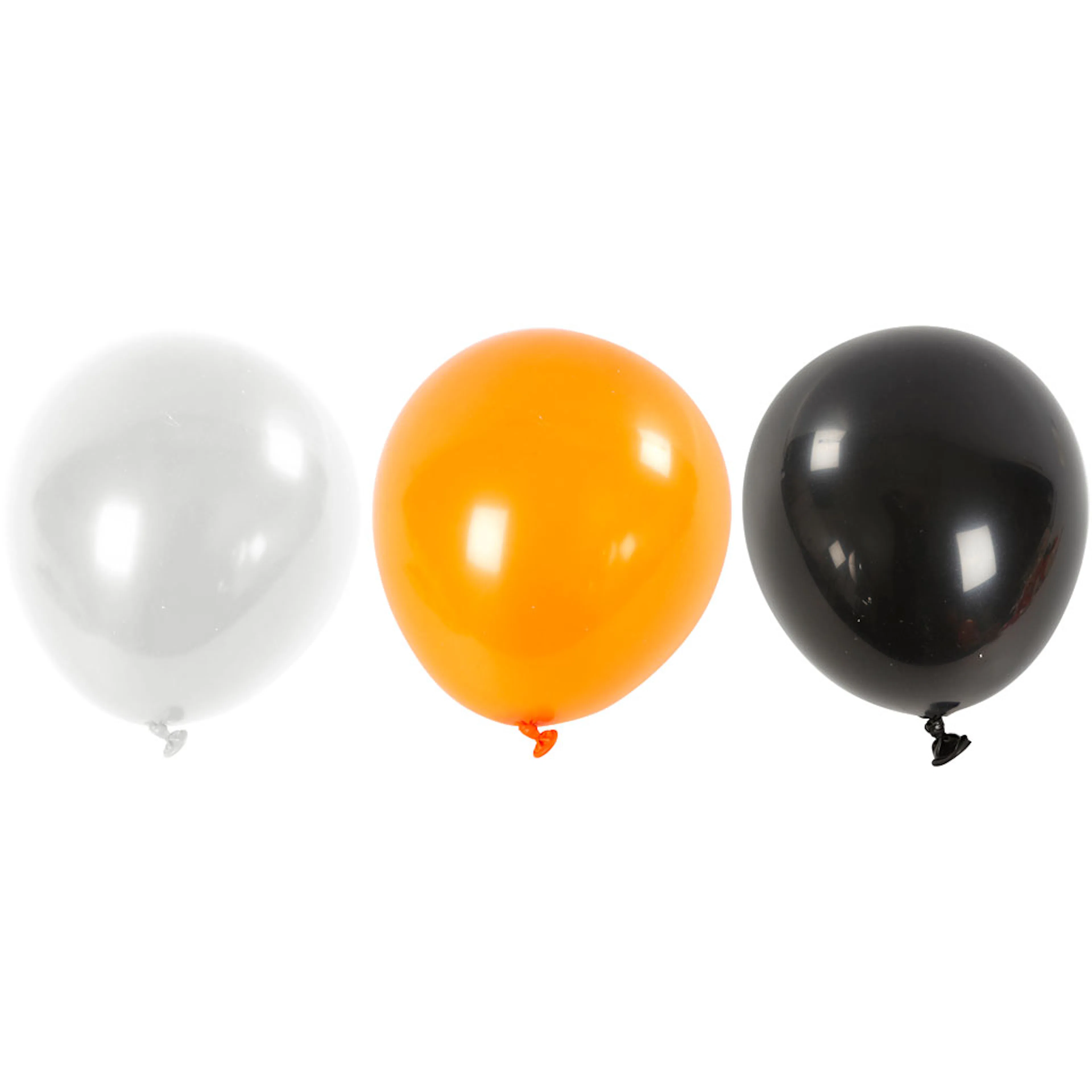 Ballonger Creativ Company Svart Orange Hvite Runde 23-26 cm 1 Pk