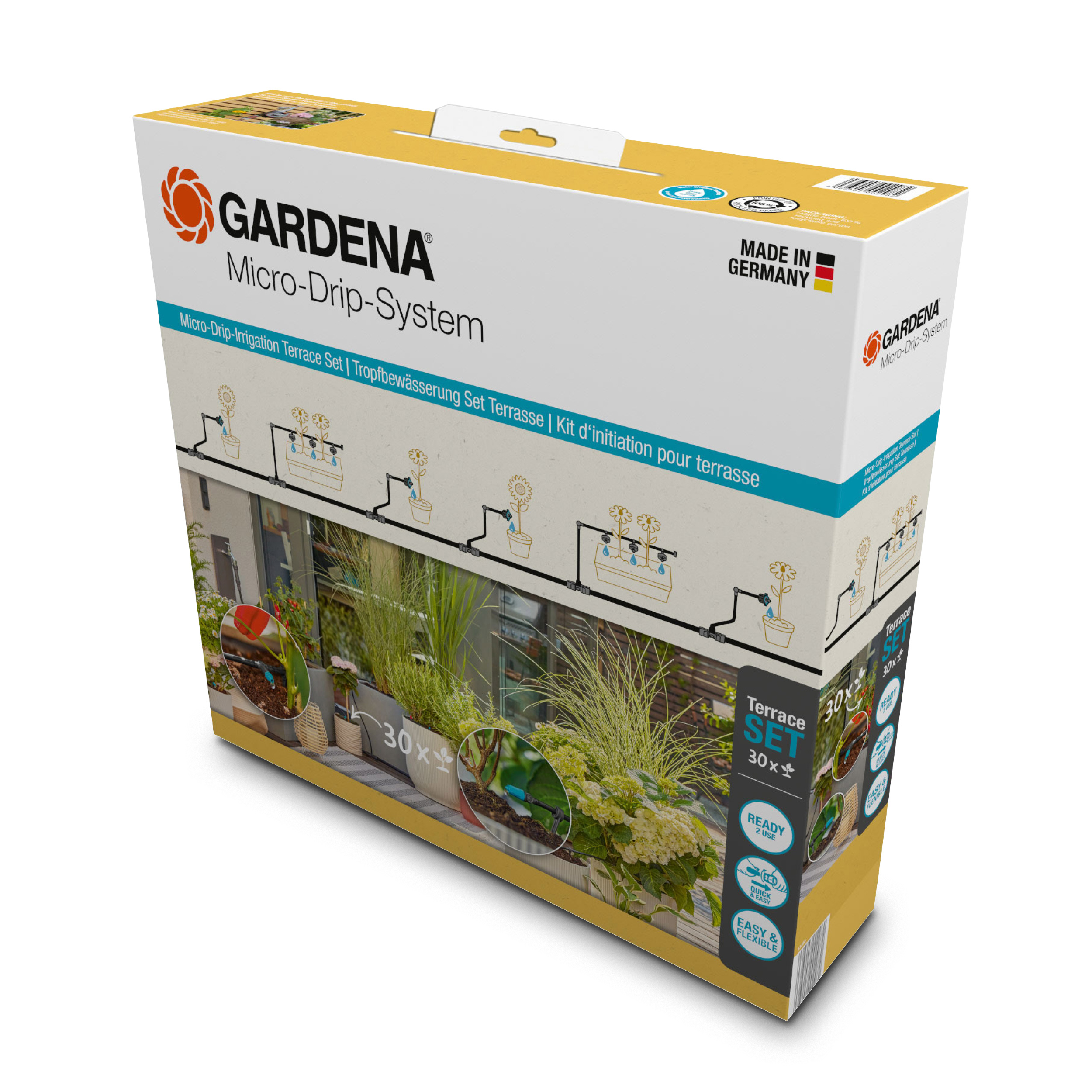 Startsett Gardena Micro-Drip Terrasse 30 Planter