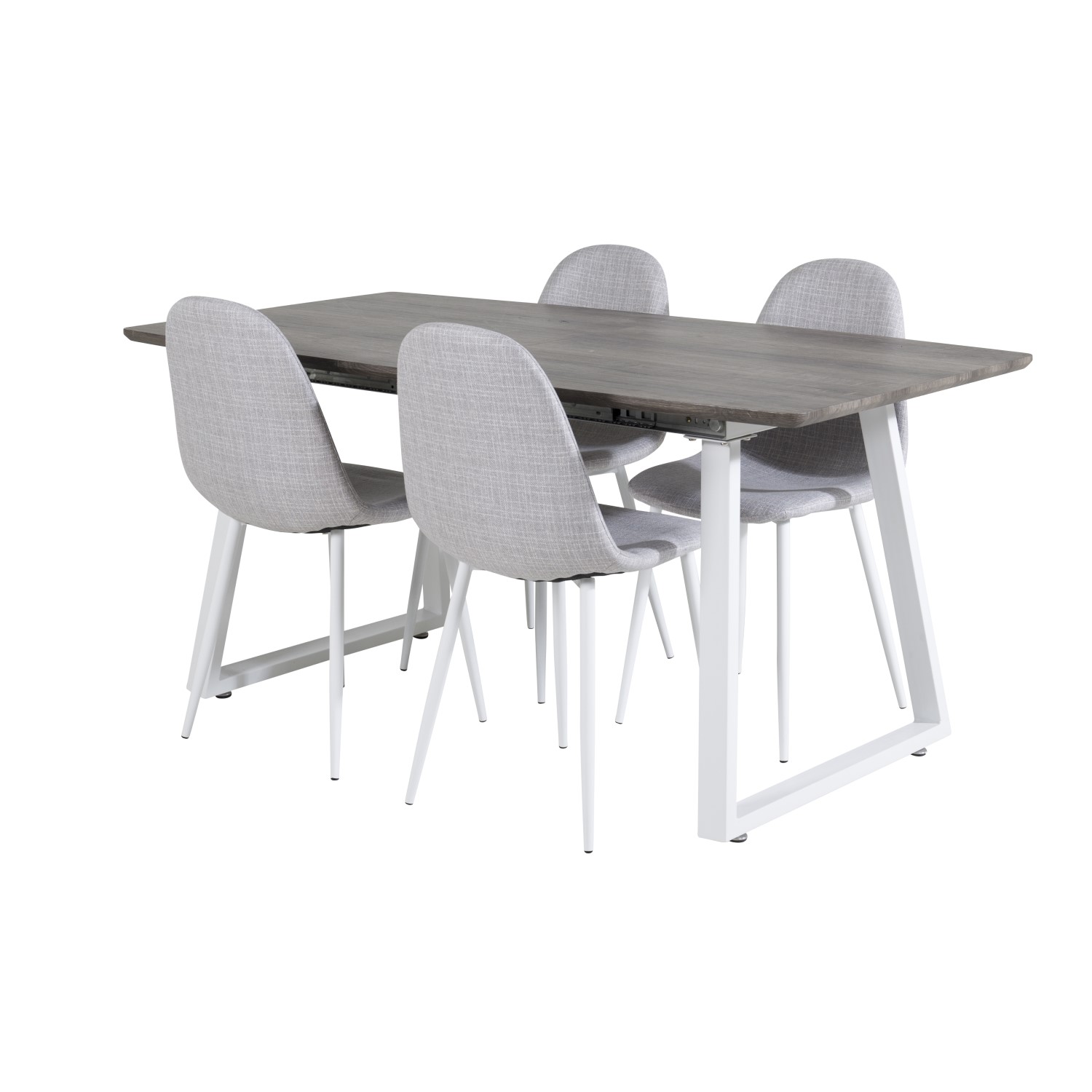 Spisegruppe Venture Home Ina med 4 Pobbie Stoler Polyester