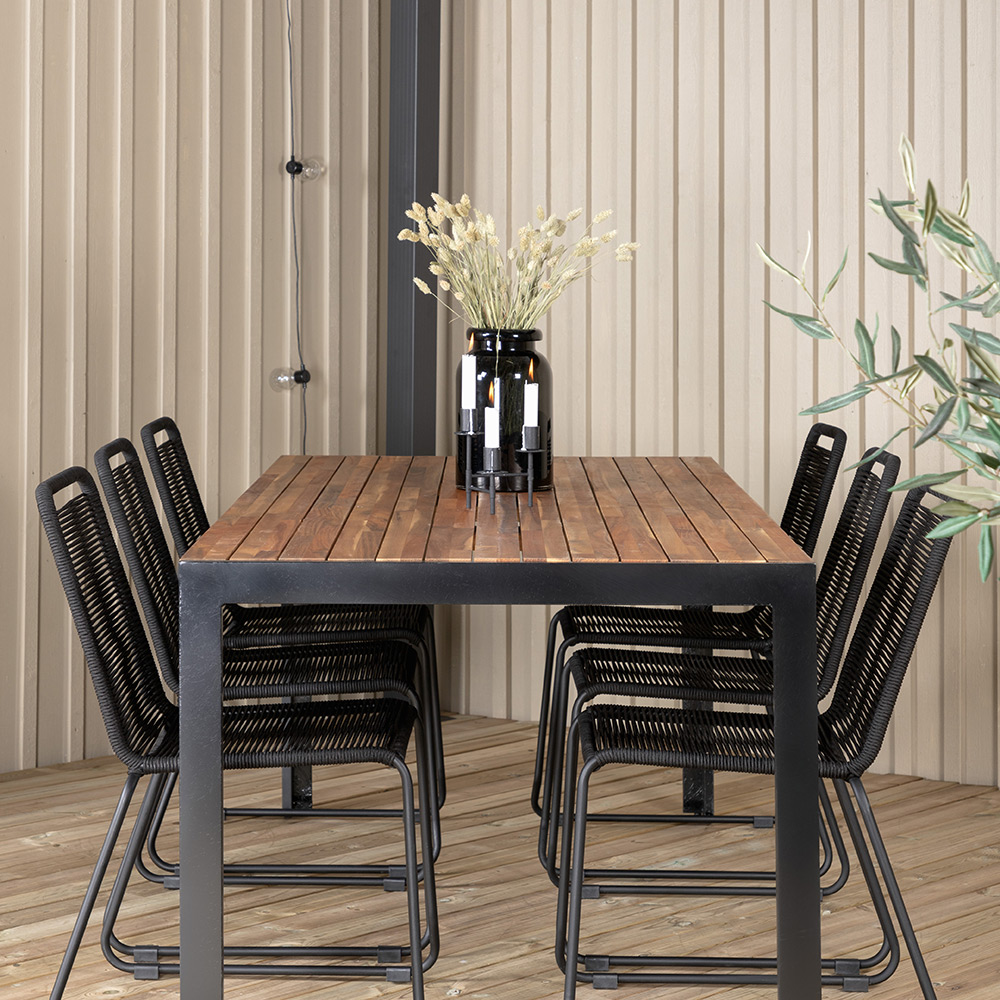 Spisegruppe Venture Home Bois med 6 Levi Stoler