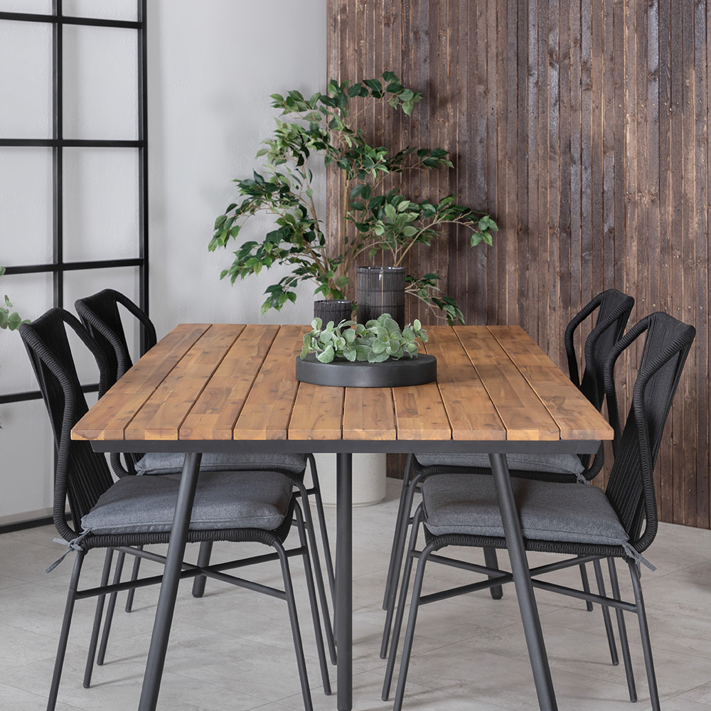 Spisegruppe Venture Home Chane med 4 Julle Stablebare Spisestoler
