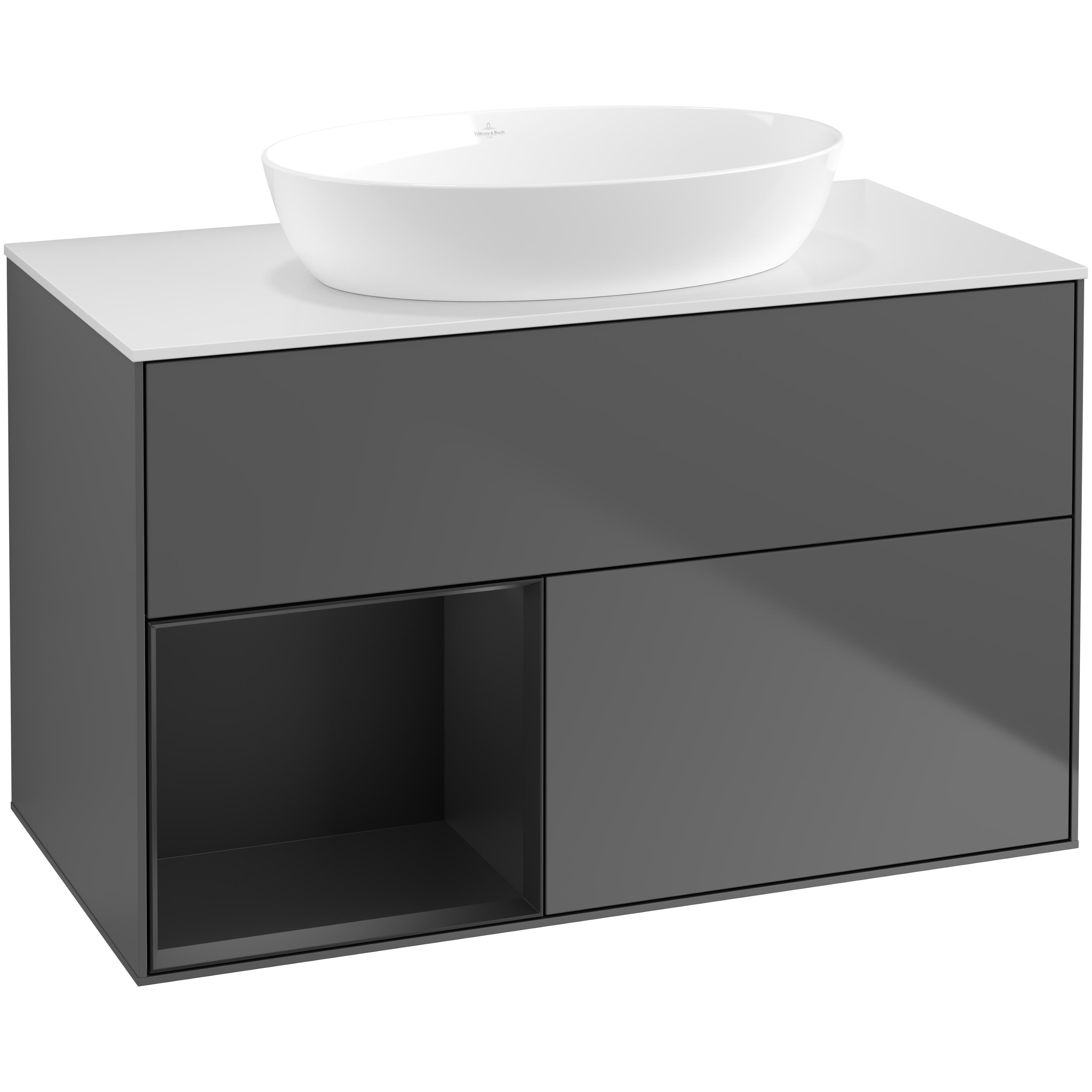 Tvättställsskåp Villeroy & Boch Finion med 2 Lådor Hylla och Bänkskiva för Fristående Tvättställ från Artis & Collaro