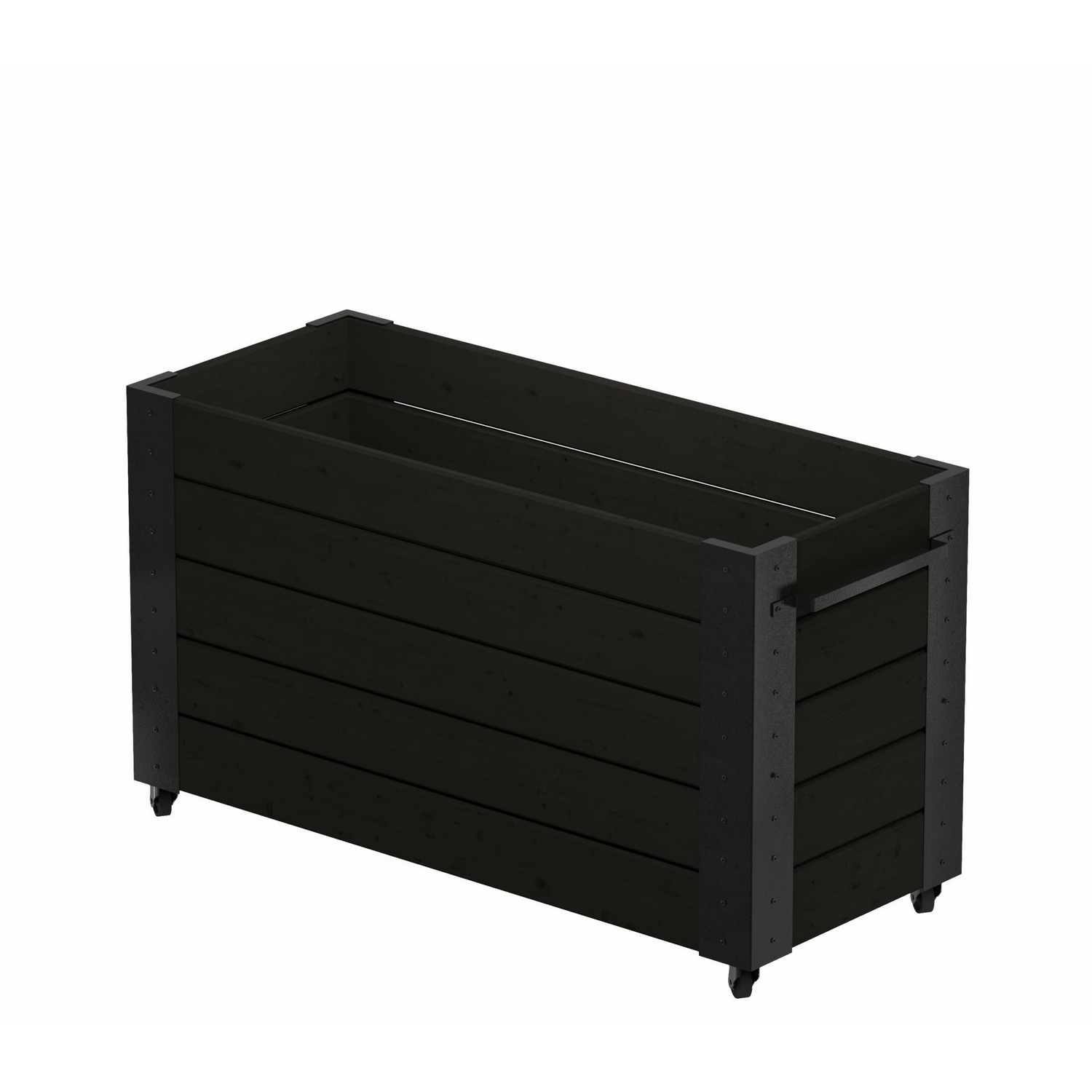 Blomsterkasse PLUS Cubic med Hjul 50 x 120 x 70