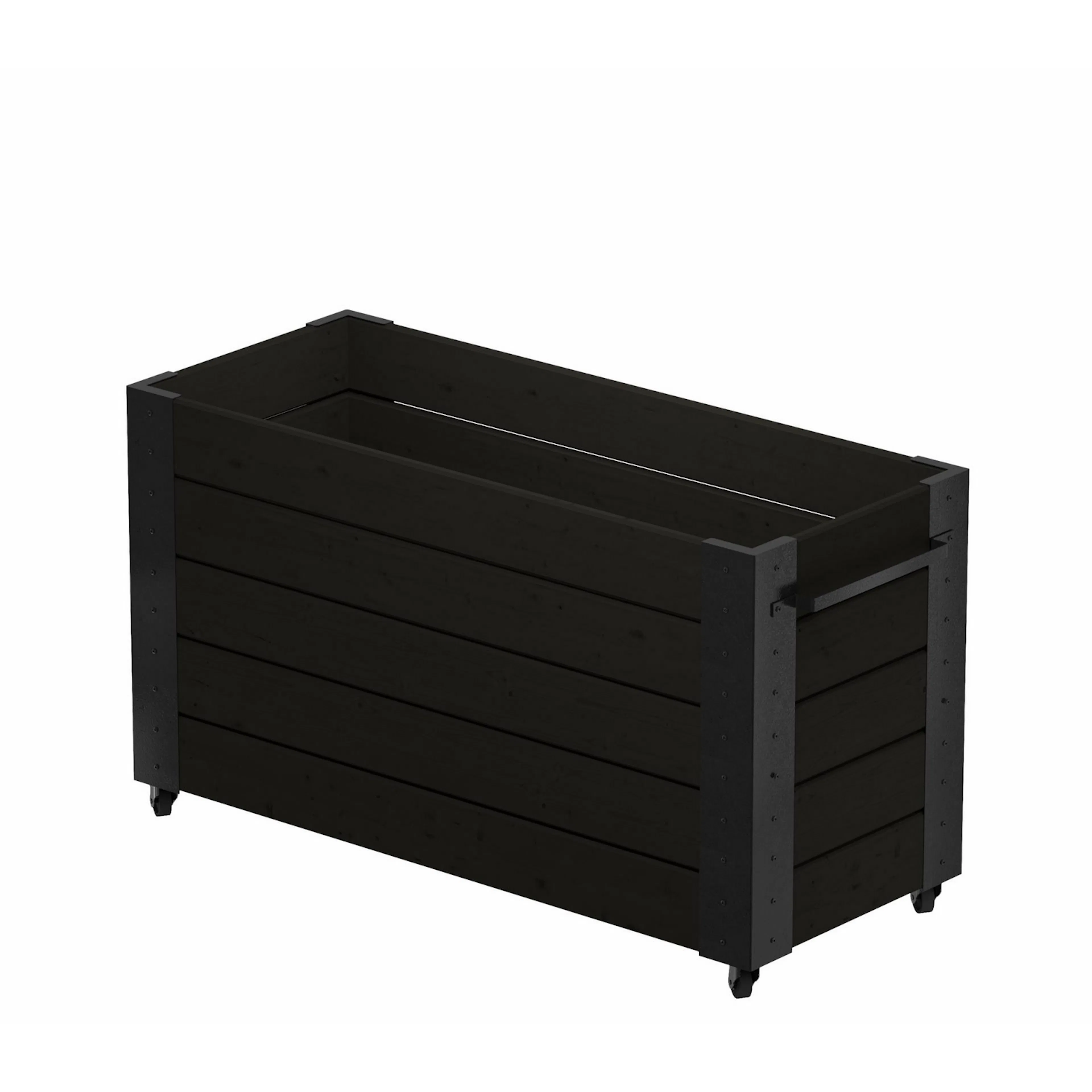 Blomsterkasse PLUS Cubic med Hjul 50 x 120 x 70