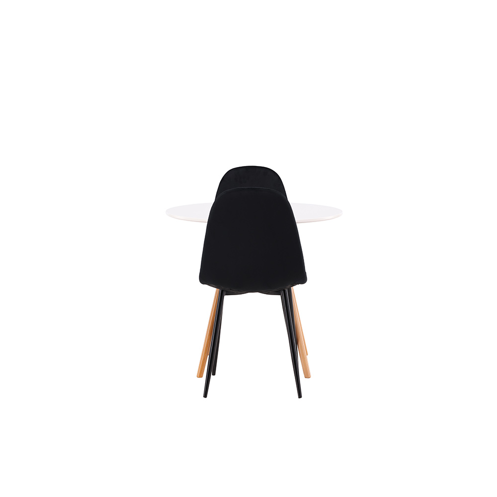 Spisegruppe Venture Home Danburi Ø 60 cm med 2 Polar Fløyel Stoler