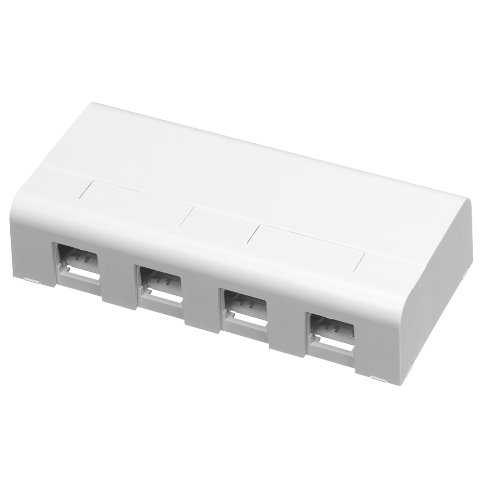 Monteringsboks Schneider Electric 4XRJ45 Hvit
