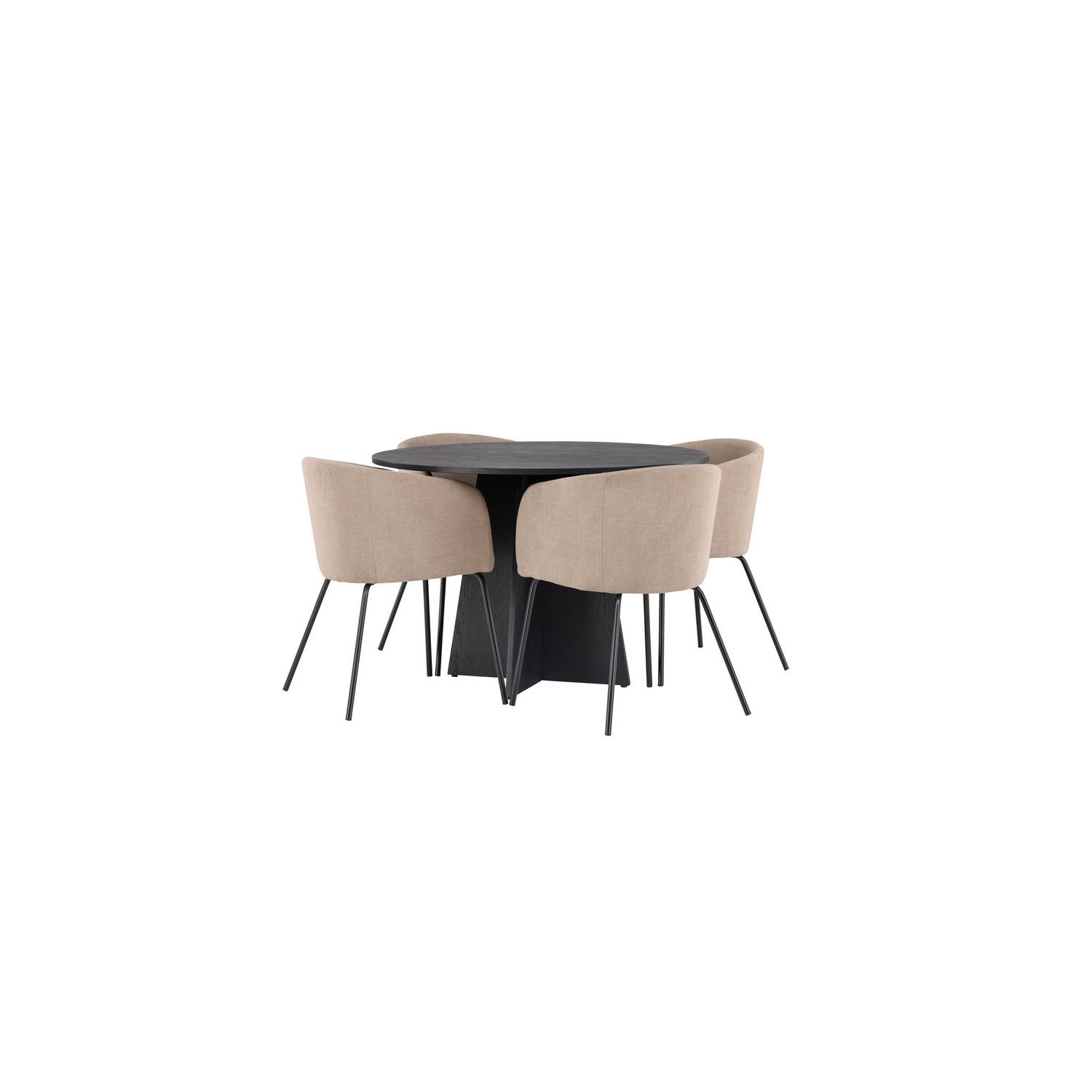 Spisegruppe Venture Home Bootcut Ø110 cm med 4 Berit Stoler