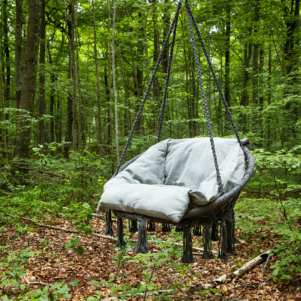 Hamtic Swing Steel/Fabric - Grey / w pillows Grå