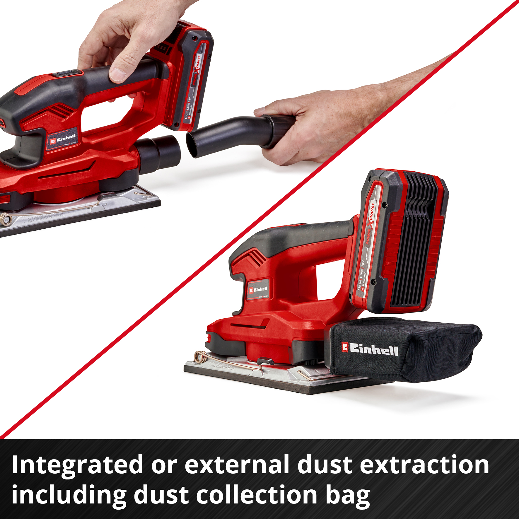 Slipmaskin Einhell TE-OS 18/230 Li Solo Oscillerende Trådløs uten Batteri