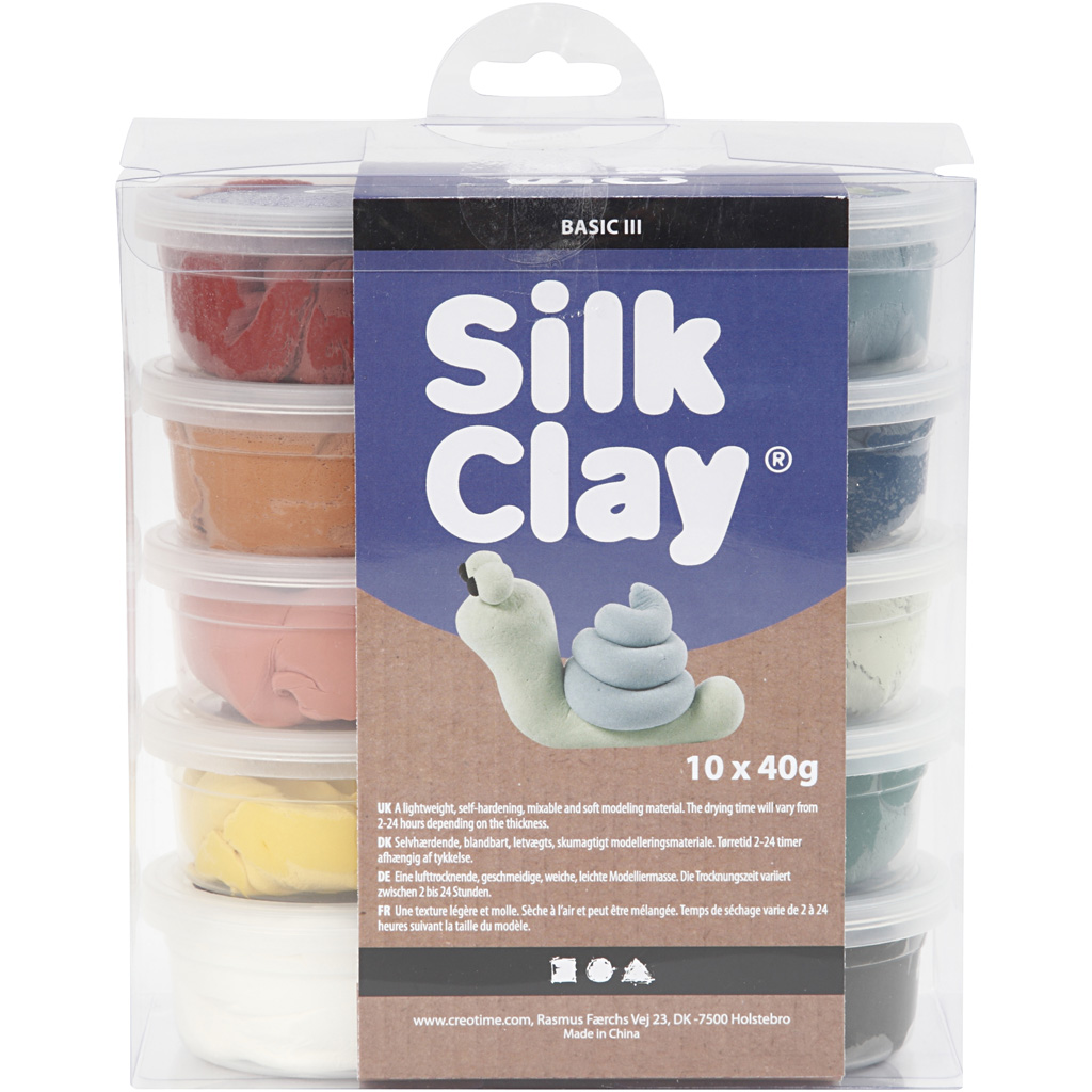 Silk Clay Creativ Company Ass Farger 10x40 g/Pk