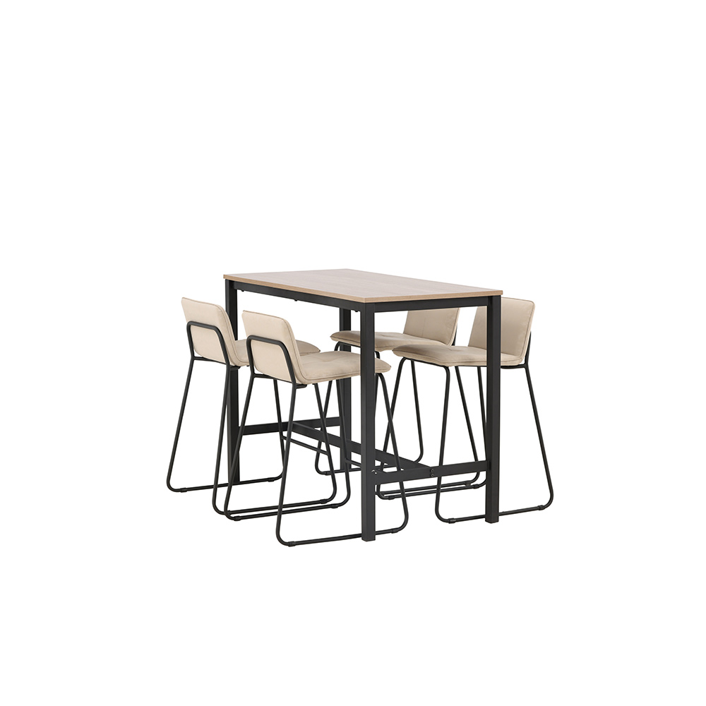 Spisegruppe Venture Home Camden med 4 Bisbee Stoler