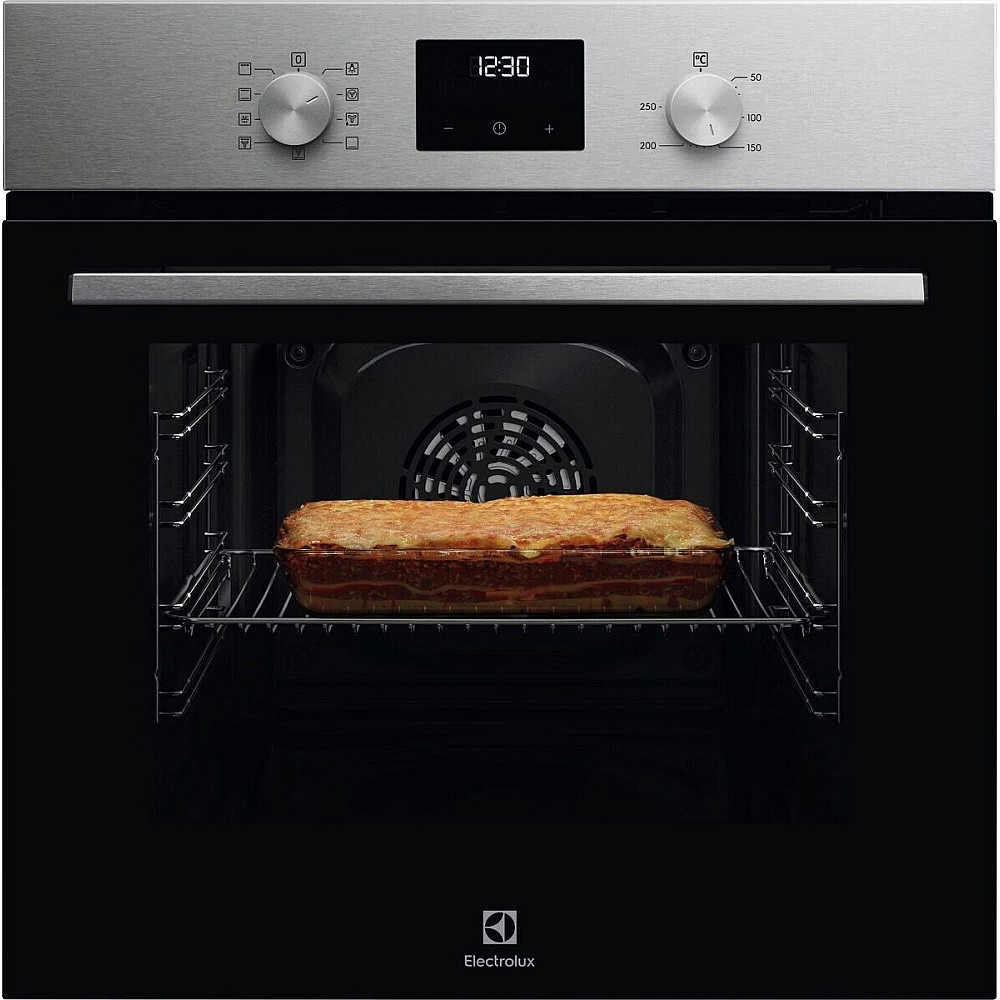 Innbyggingsovn Electrolux COB410X Rustfri med Varmluftsfunksjon og AquaClean