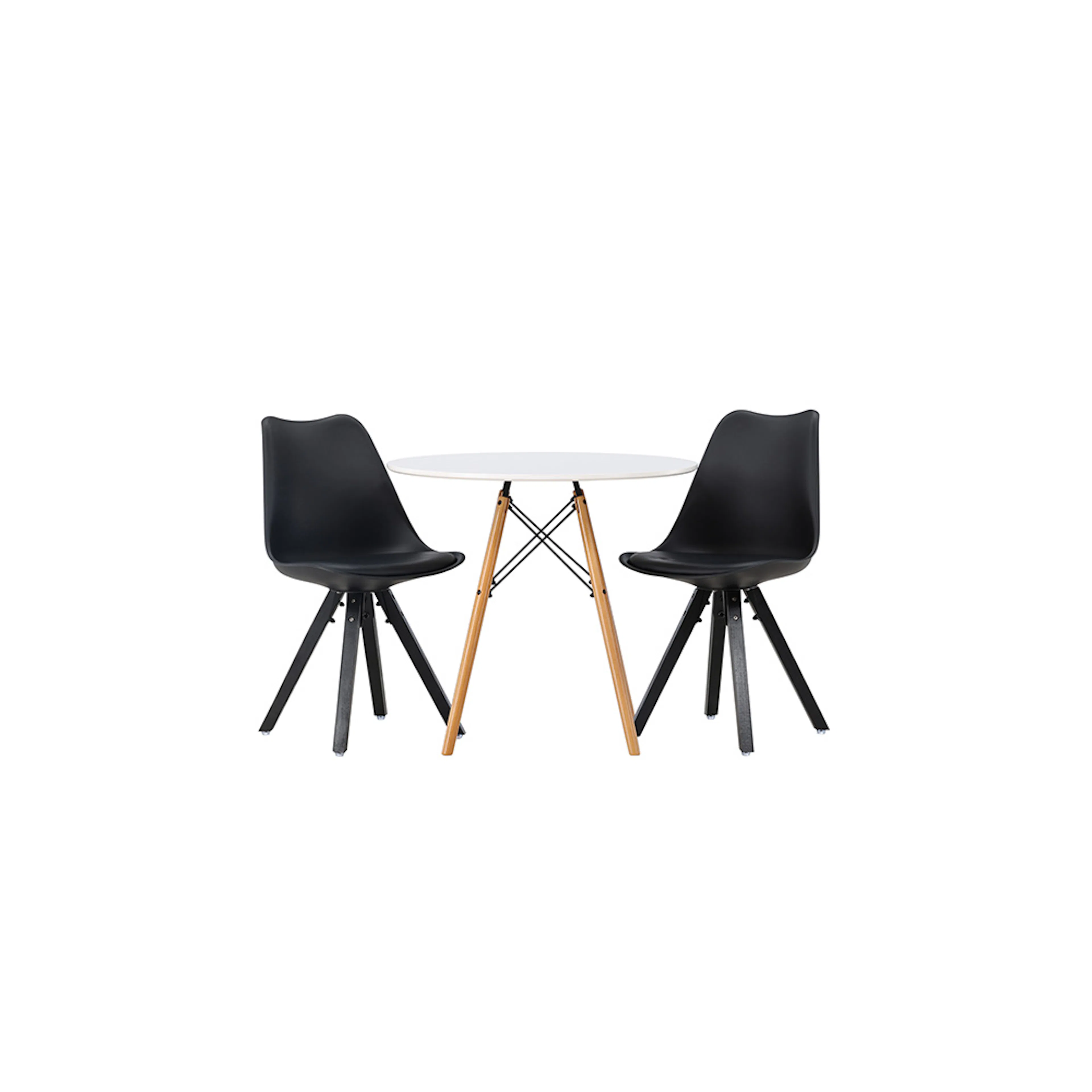 Spisegruppe Venture Home Danburi Ø60 cm med 2 stk Zeno Stoler