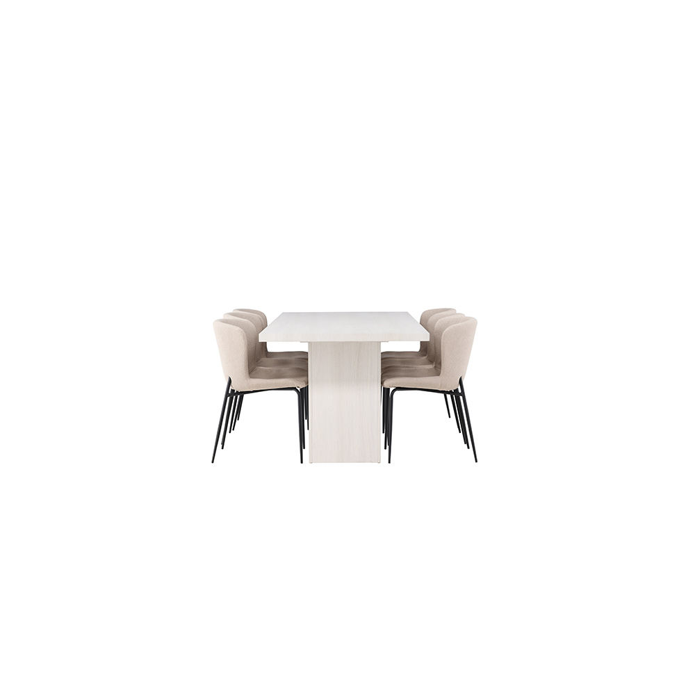 Spisegruppe Venture Home Olga med 6 stk Modesto Stoler
