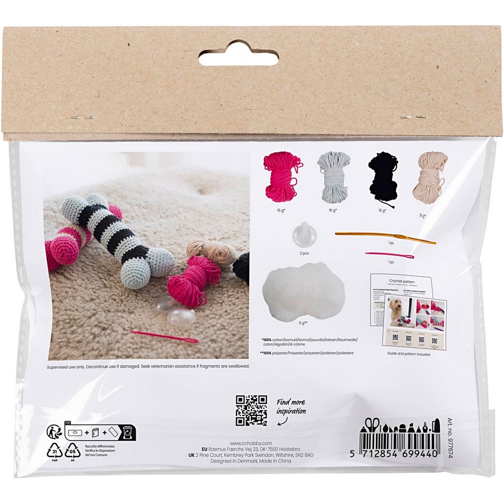 Hobbysett Creativ Company Mini DIY Kit Hekling Hundebein