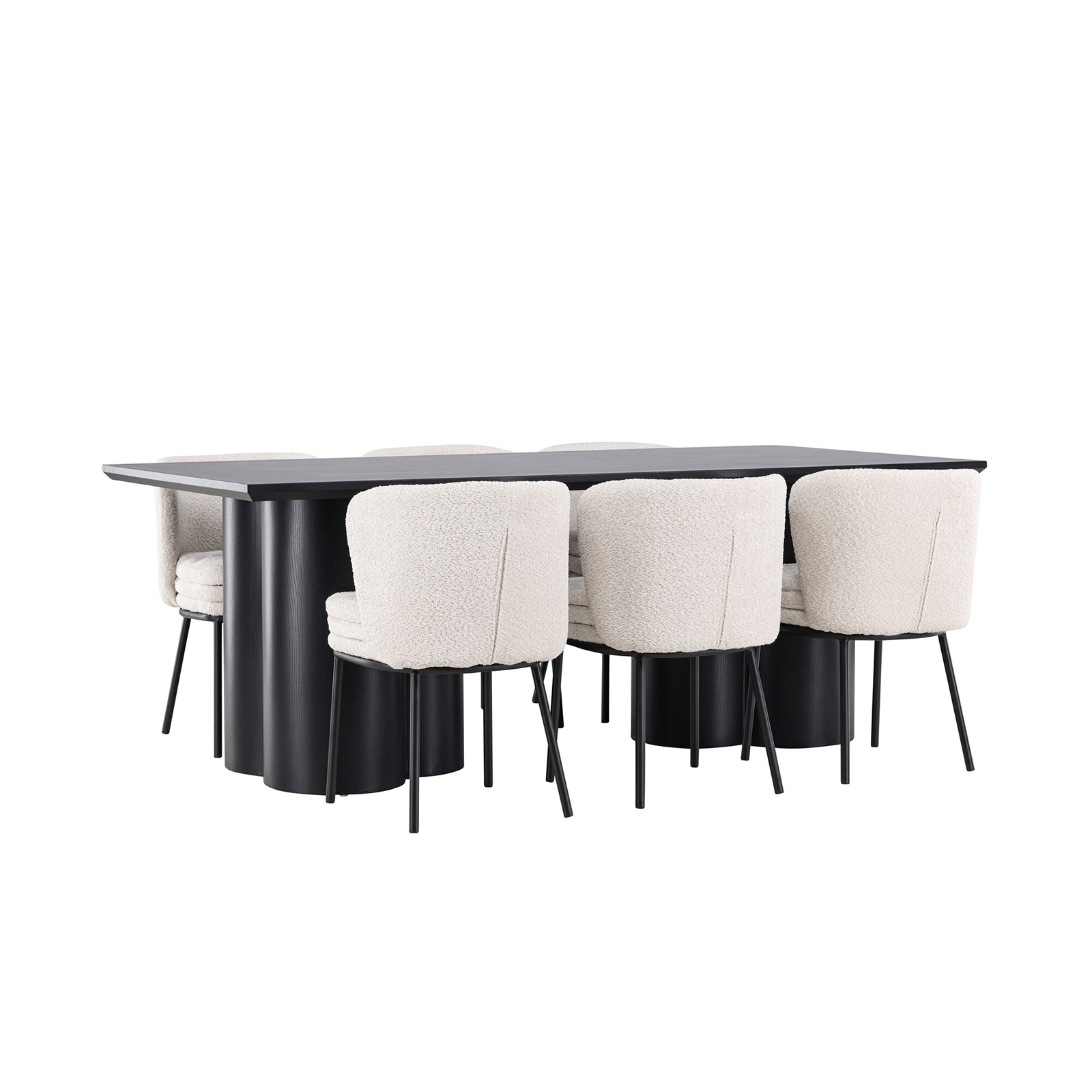 Spisegruppe Venture Home Olivia 210 med 6 stk Agnes Stoler