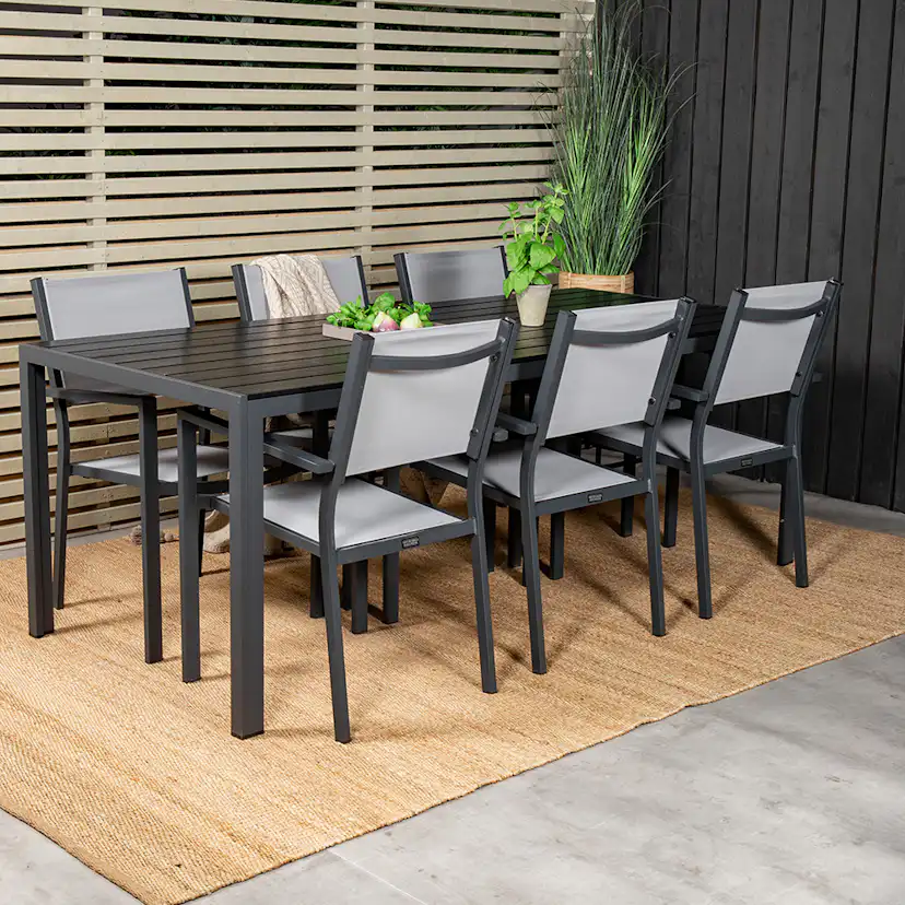 Spisegruppe Venture Home Bront 205 med 6 Copacabana Lenestoler