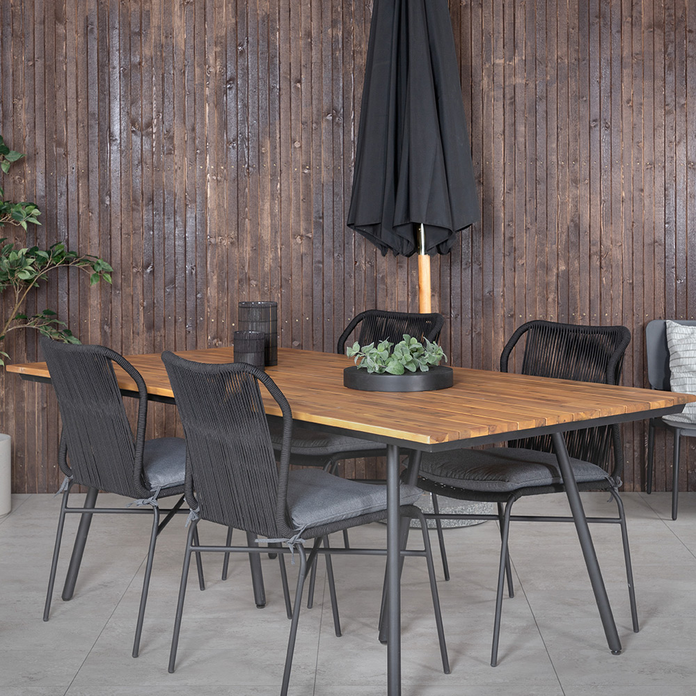 Spisegruppe Venture Home Chane med 4 Julle Stablebare Spisestoler
