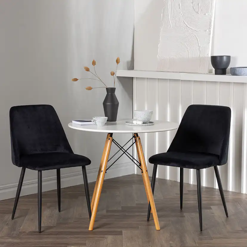 Spisegruppe Venture Home Danburi Ø60 cm med 2 stk Night Stoler