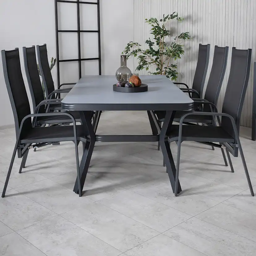 Spisegruppe Venture Home Vyn med 6 Curz Spisestoler