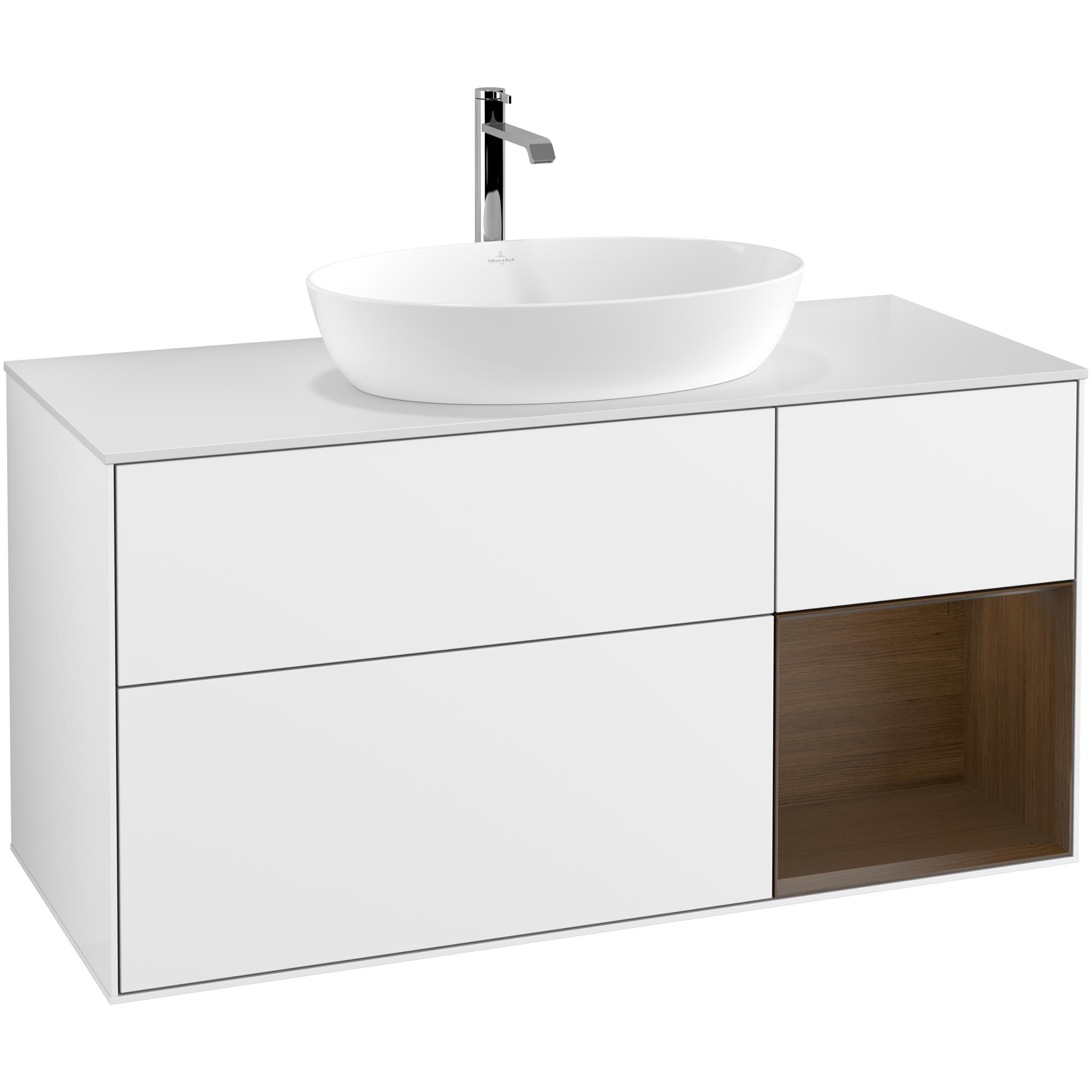 Tv&auml;ttst&auml;llssk&aring;p Villeroy & Boch Finion med 3 L&aring;dor Hylla och B&auml;nkskiva f&ouml;r Frist&aring;ende Tv&auml;ttst&auml;ll fr&aring;n Artis & Collaro