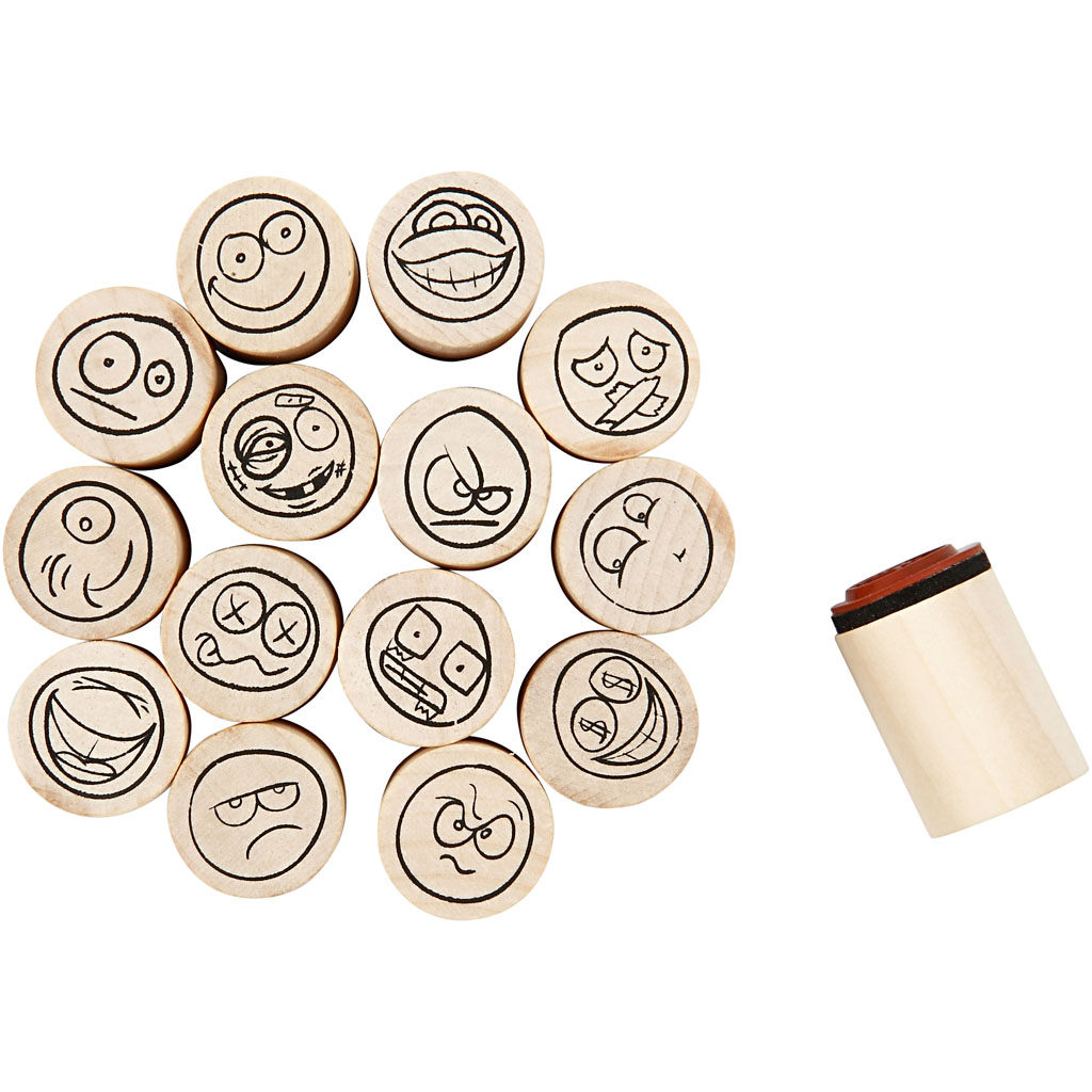 Stempelsett Creativ Company Deco Art Smiley 15-Pk