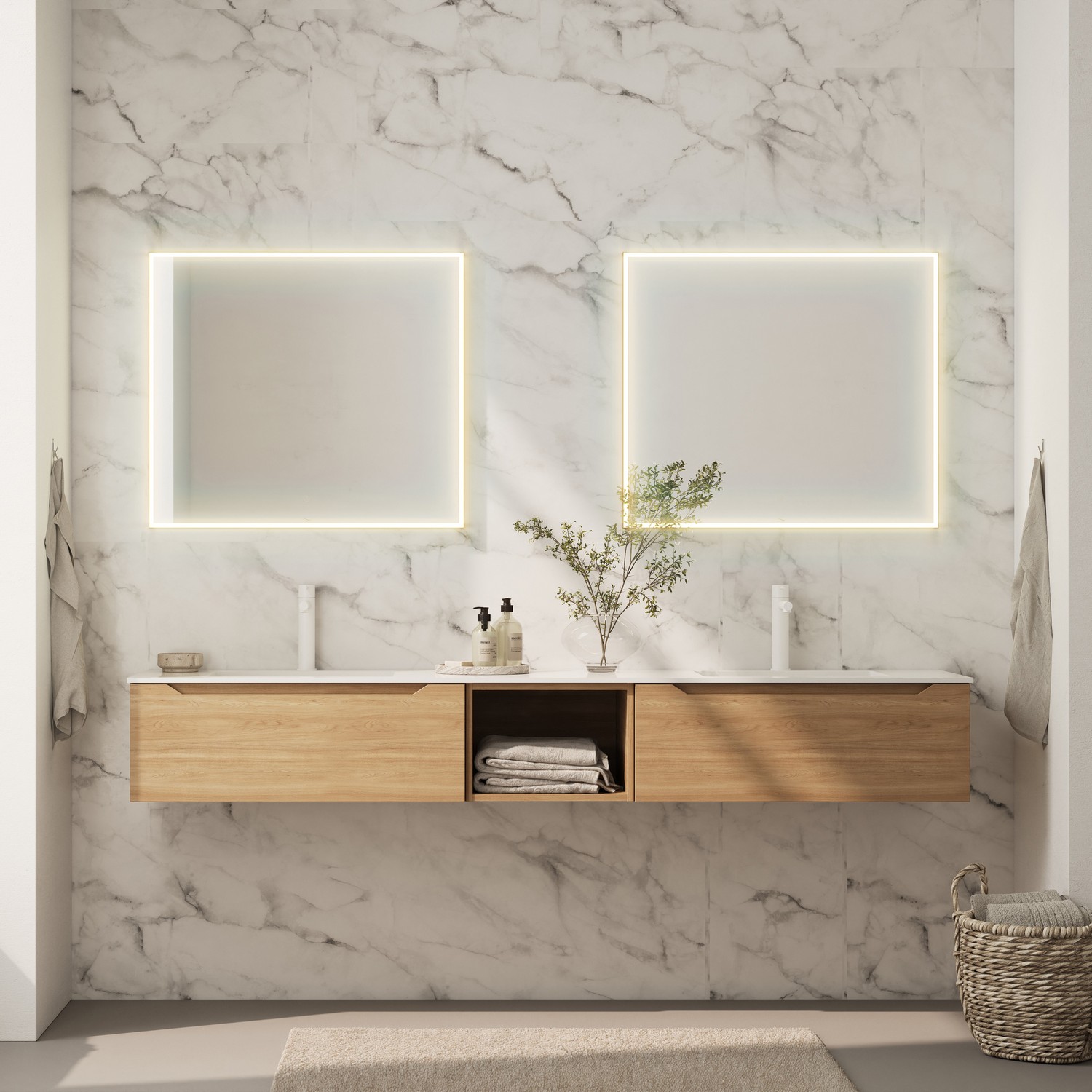 Servant Linn Bad Eir Corian Underlimt Ferdig Montert