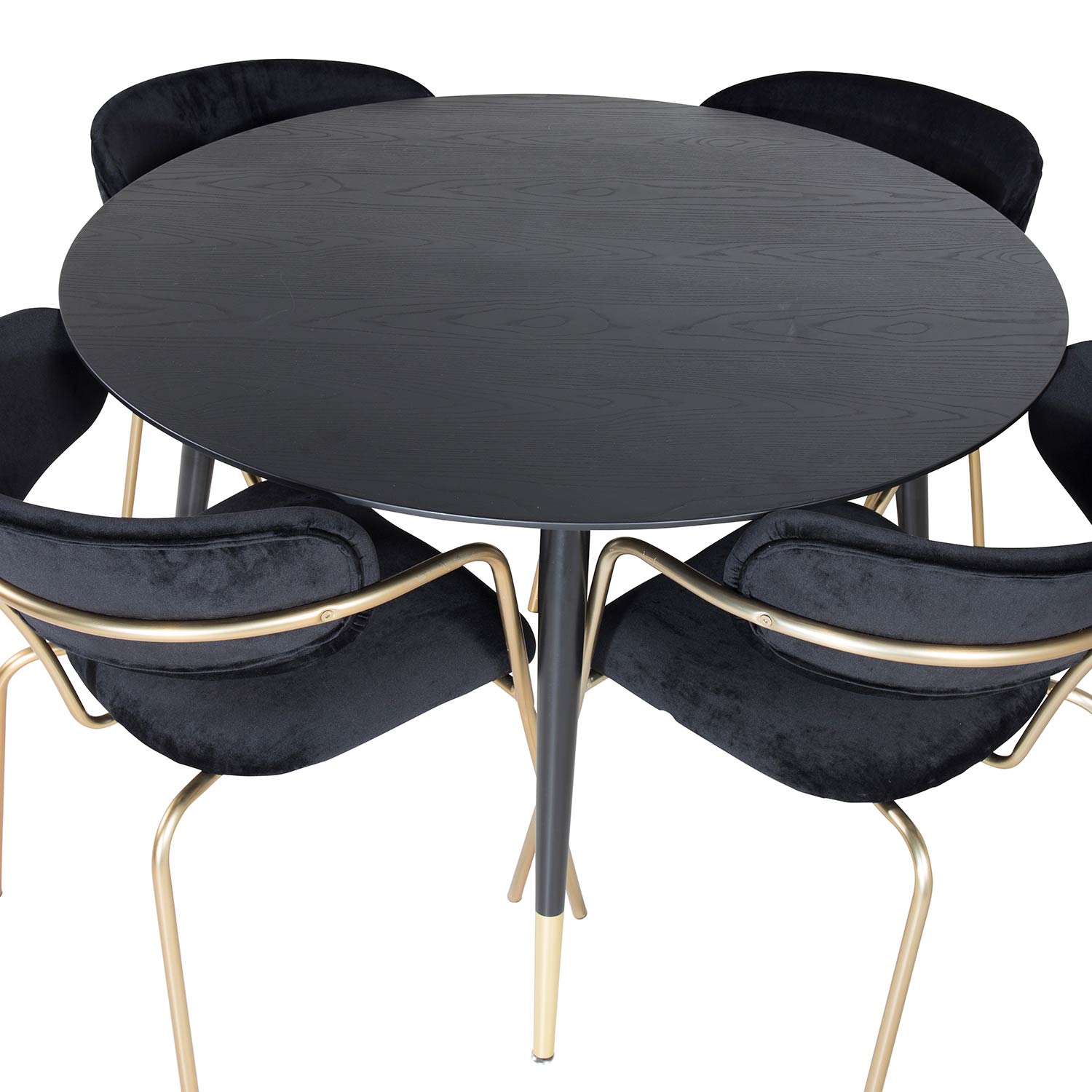 Spisegruppe Venture Home Dipp Ø115 cm med 4 Arrow Stoler