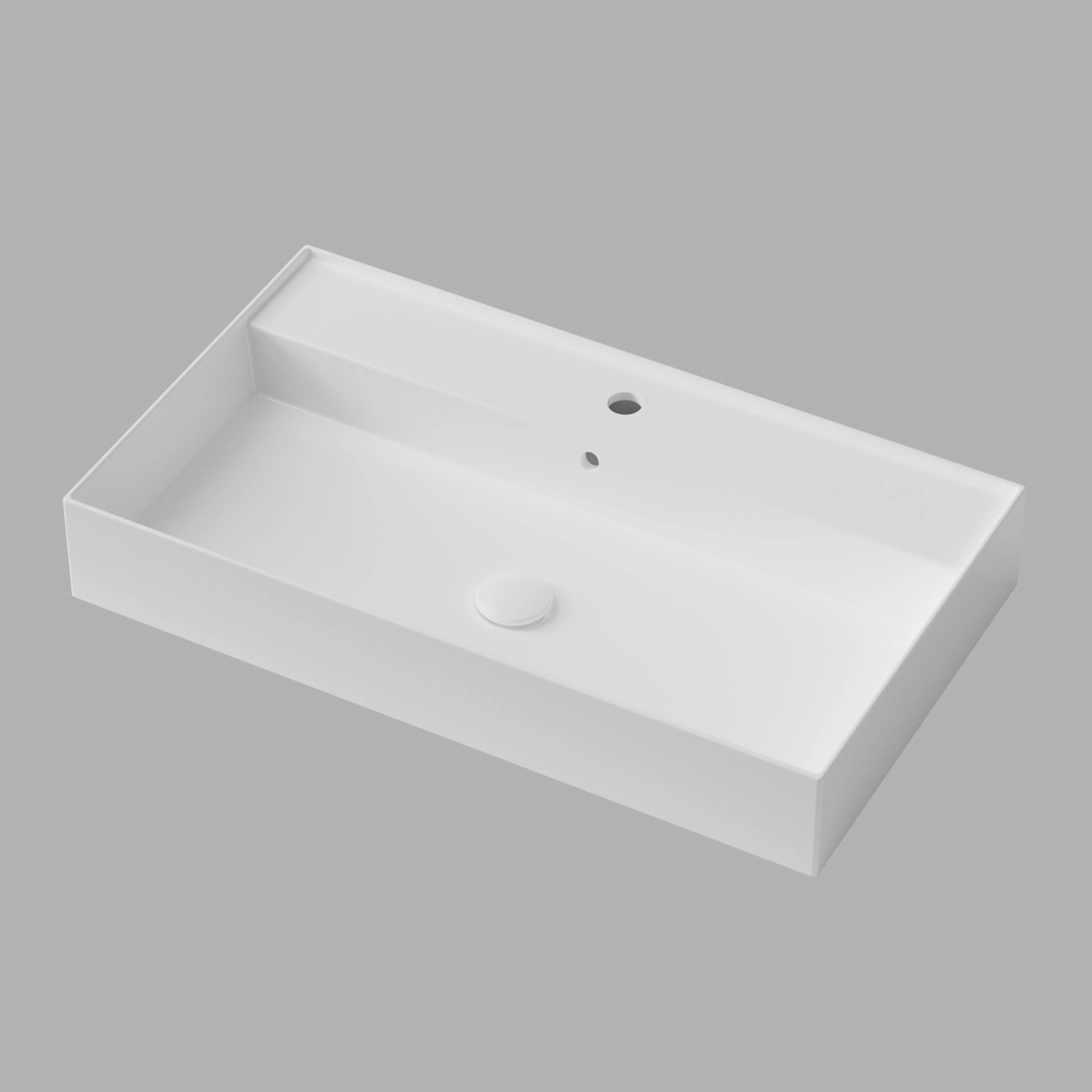 Tvättställ Sharp 80,
Glossy White, Porslin,
810x125x460 mm 810mm