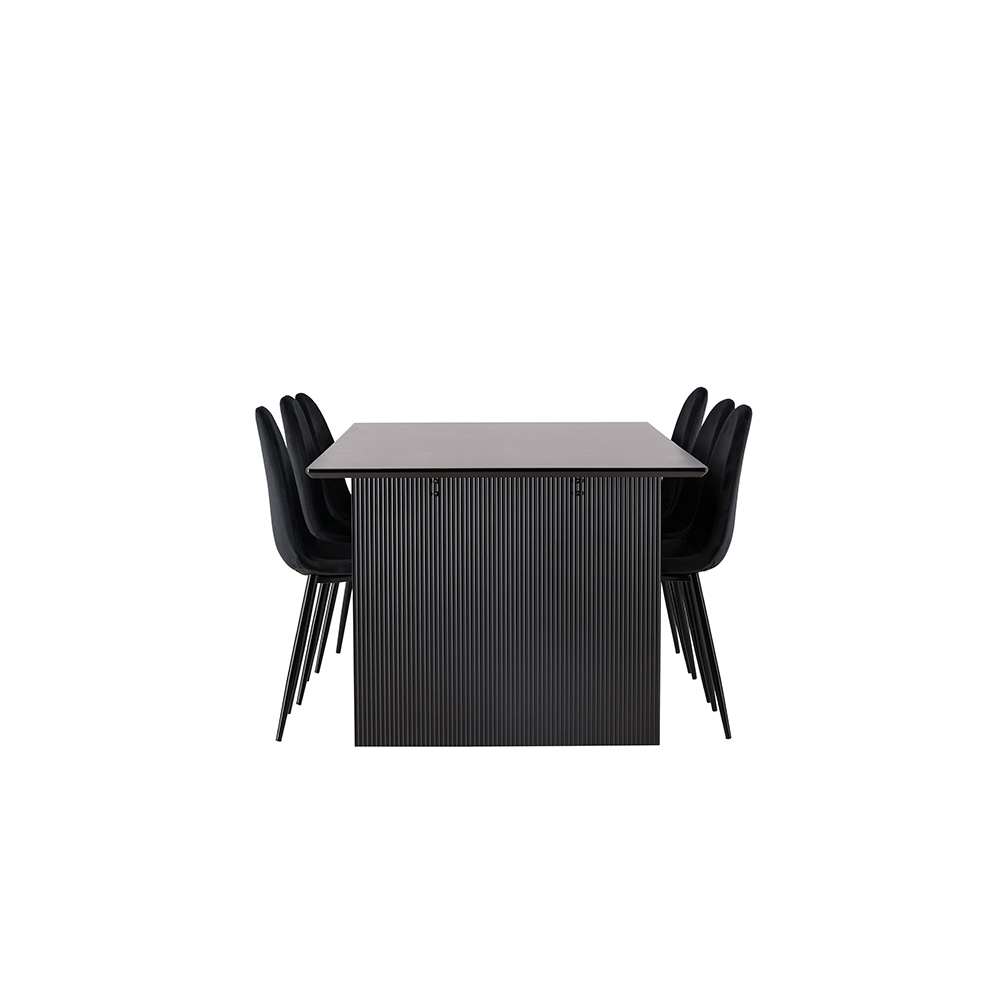 Spisegruppe Venture Home Vail med 6 Polar Stoler Fløyel