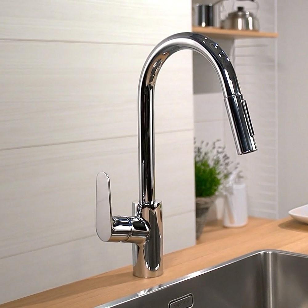 Köksblandare Hansgrohe Focus med Utdragbar Pip