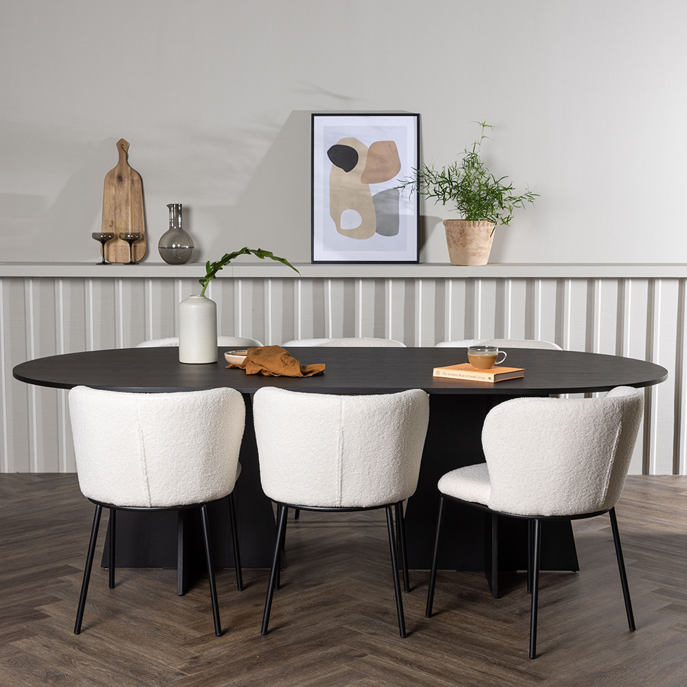Spisegruppe Venture Home Bootcut med 6 stk Edina Stoler