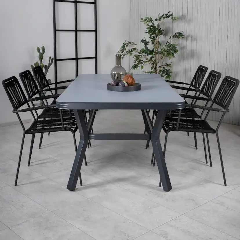 Spisegruppe Venture Home Vyn med 6 Lumi Spisestoler
