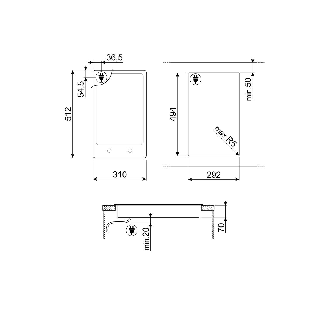 Induksjonstopp Smeg Classic PGF32I-1