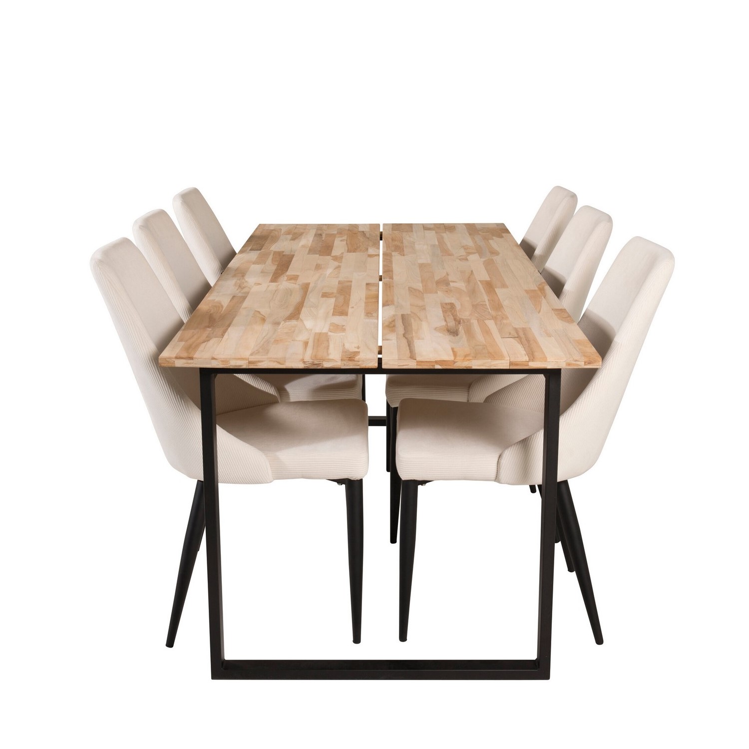 Spisegruppe Venture Home Cirebon med 6stk Leone Stoler