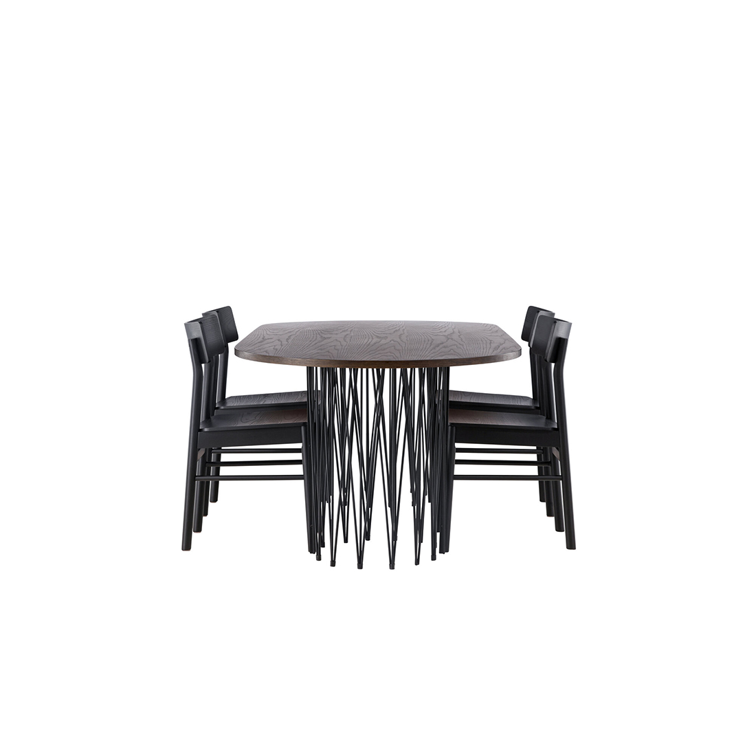 Spisegruppe Venture Home Stone oval med 4st Montros Spisestoler