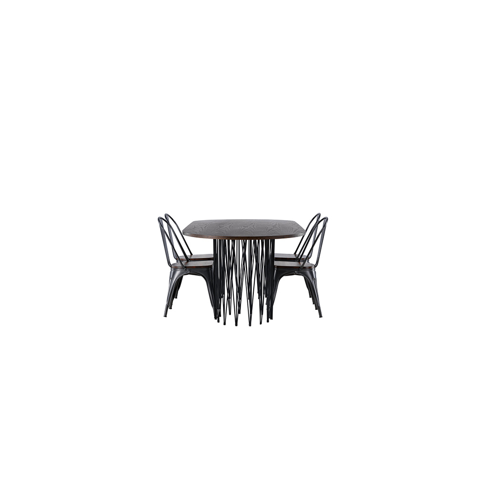 Spisegruppe Venture Home Stone med 4 Tempe Stoler