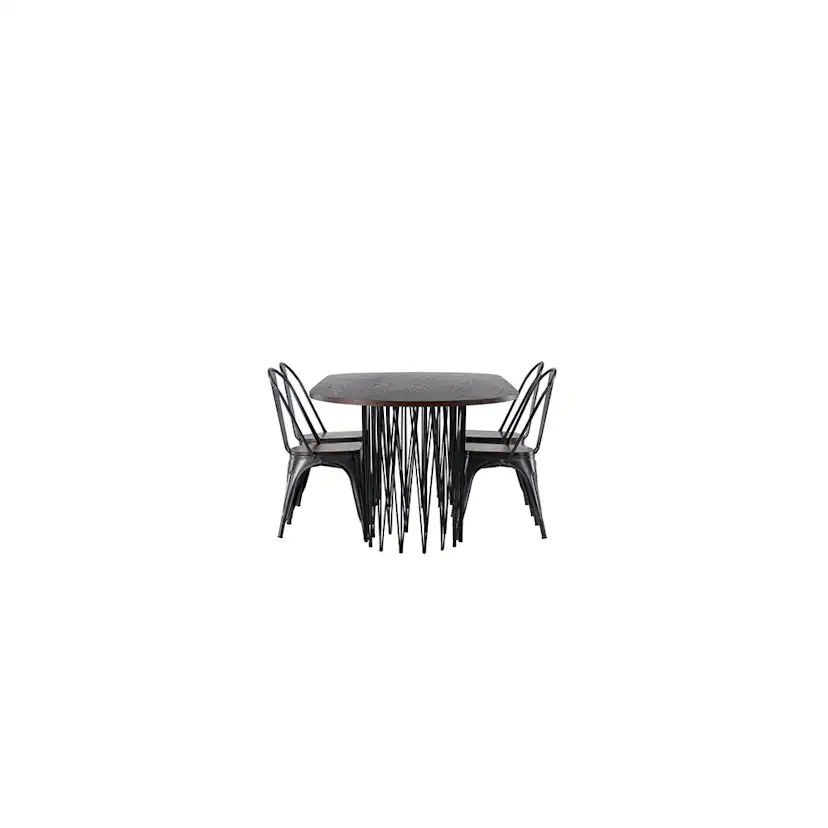 Spisegruppe Venture Home Stone med 4 Tempe Stoler