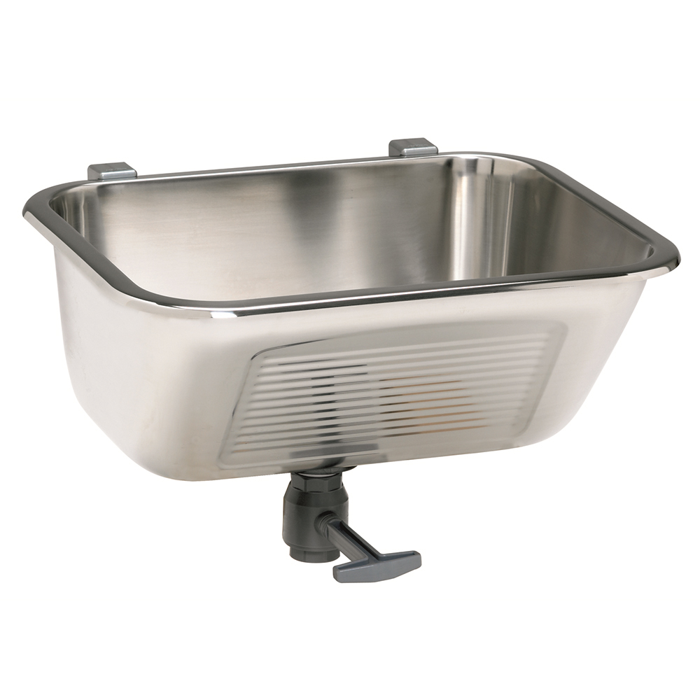 Tvättlåda Nimo TL 60 Väggfäst Rostfri Tvättho för Tvättstuga med Avloppsventil