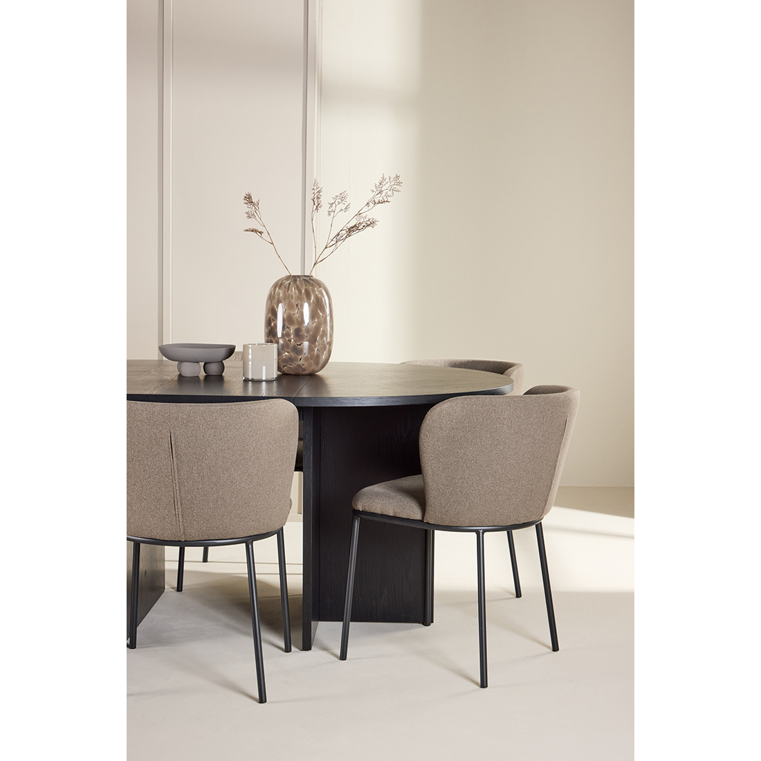 Spisegruppe Venture Home Strada Ø120 cm med 6st Edina Spisestoler