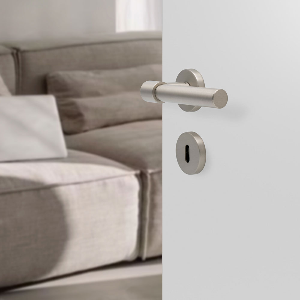 Dørhåndtak Beslag Design Helix 200 Plain med Nøkkelskilt