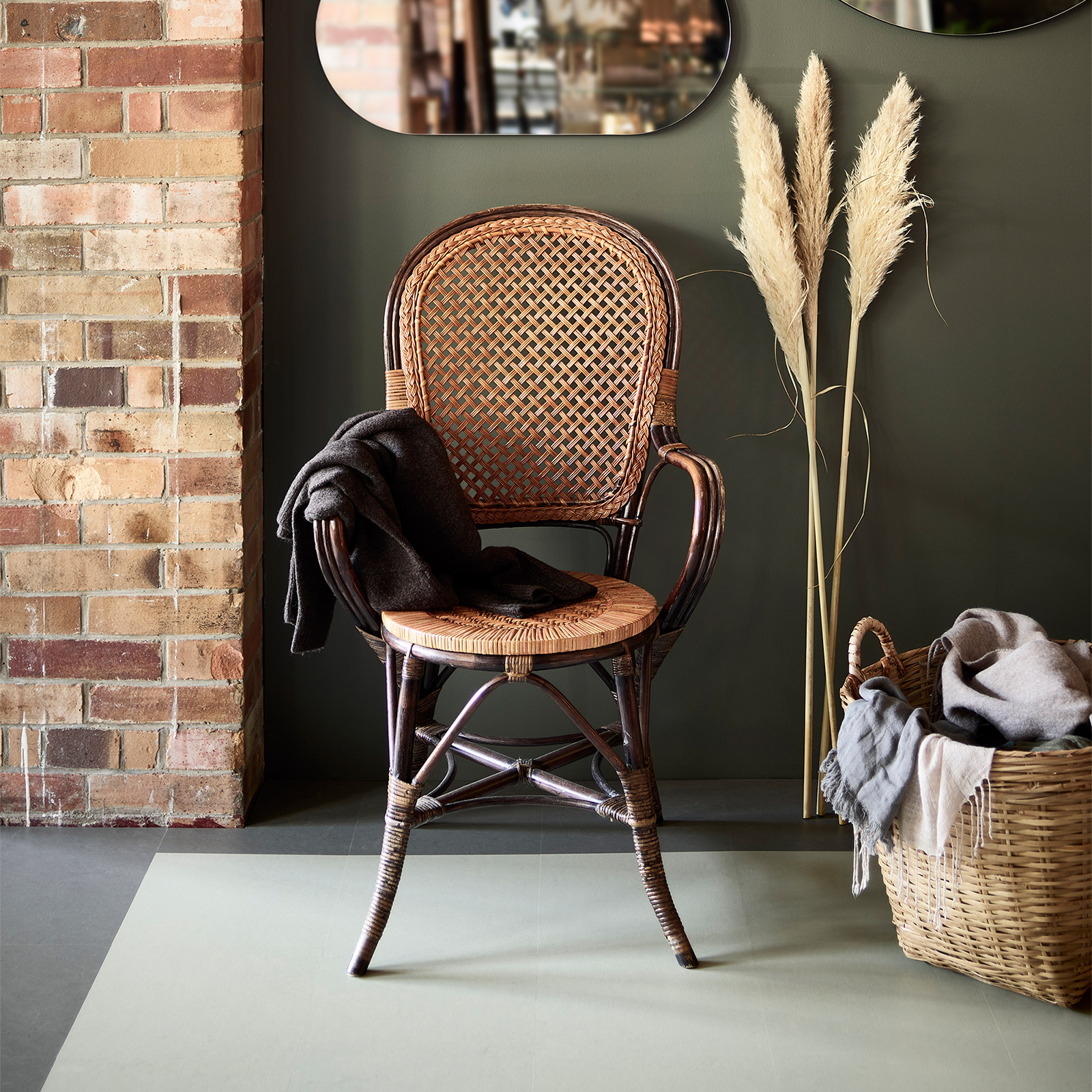 Linoleumgolv Forbo Marmoleum Click Nebula 30x30cm Grå med Klicksystem