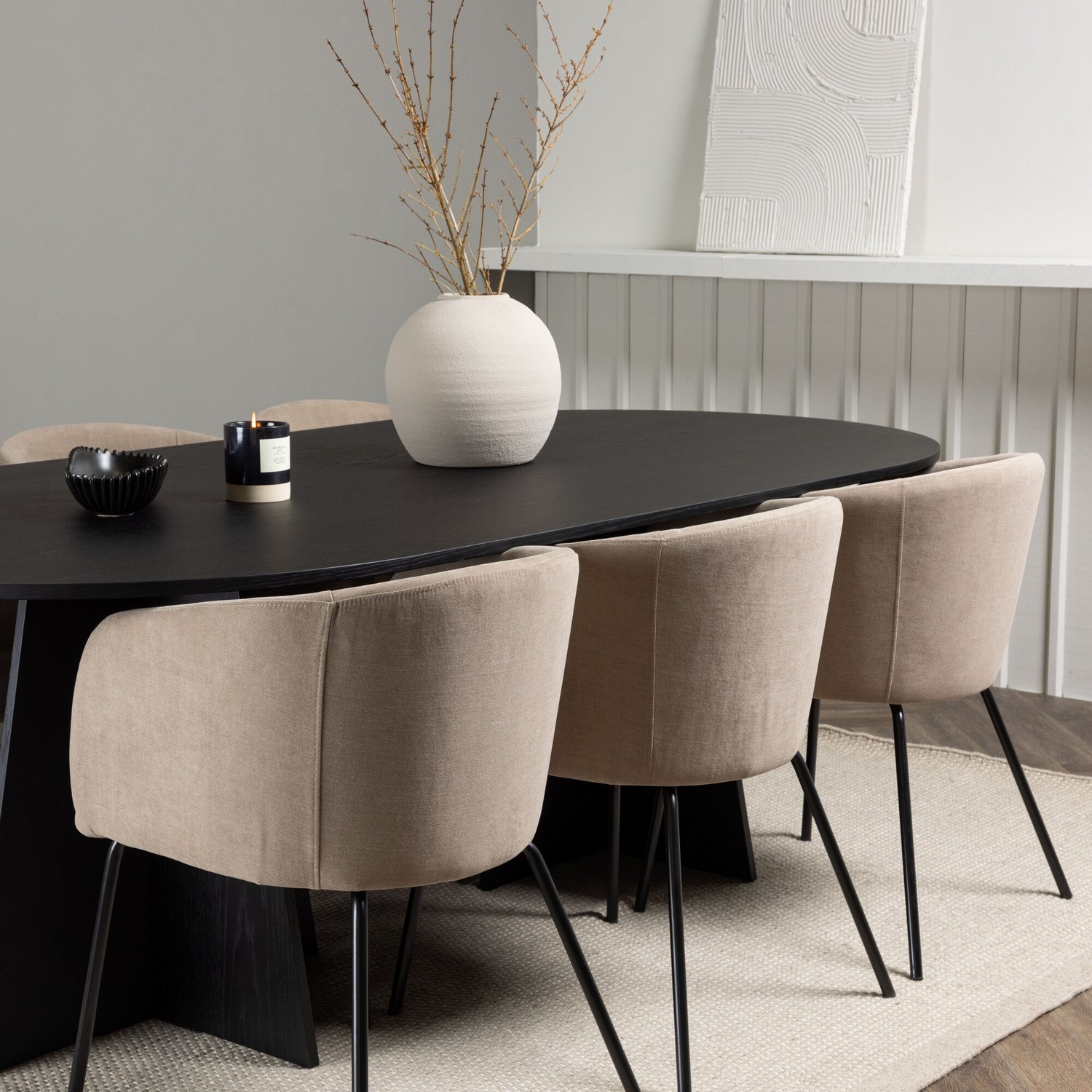 Spisegruppe Venture Home Bootcut Oval med 6 Berit Stoler