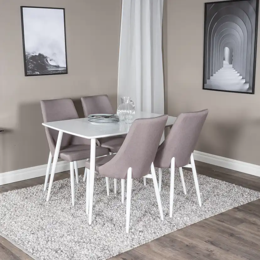 Spisegruppe Venture Home Pobbie med 4 Laura Stoler Polyester