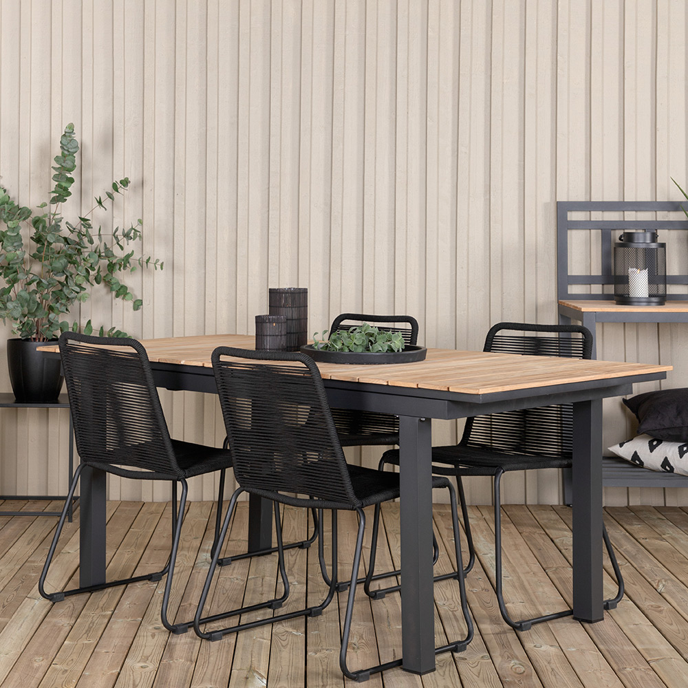 Spisegruppe Venture Home Mendi med 4 Levi Stoler