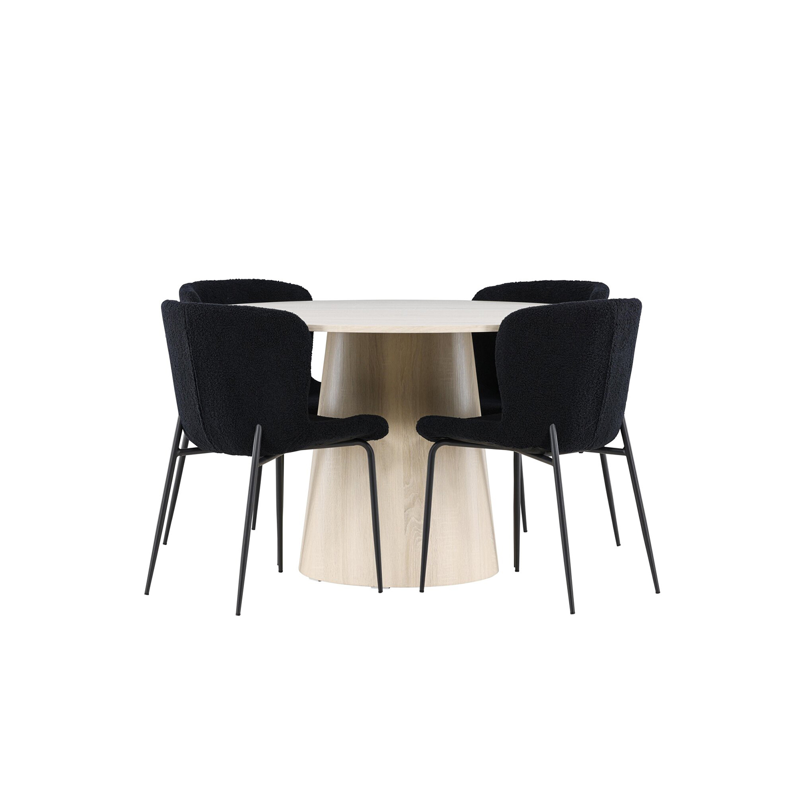 Spisegruppe Venture Home Lanzo Ø120 med 4 stk Modesto Stoler