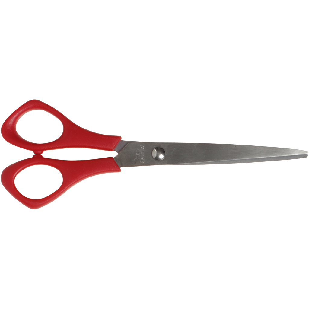Skolesaks Creativ Company L  16 cm Spiss Venstre Rød 1 Stk